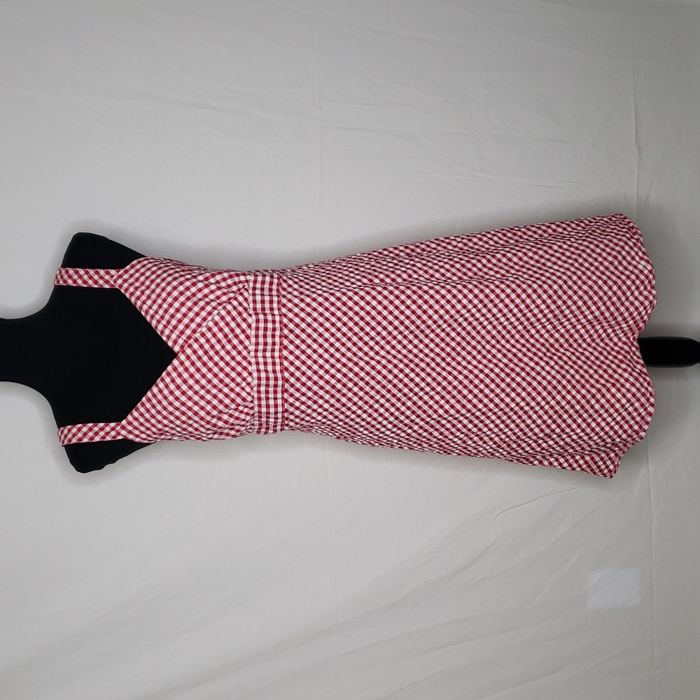 Vintage Faded Glory 100% Cotton Plaid Babydoll Rockabilly Dress Size 16 Retro